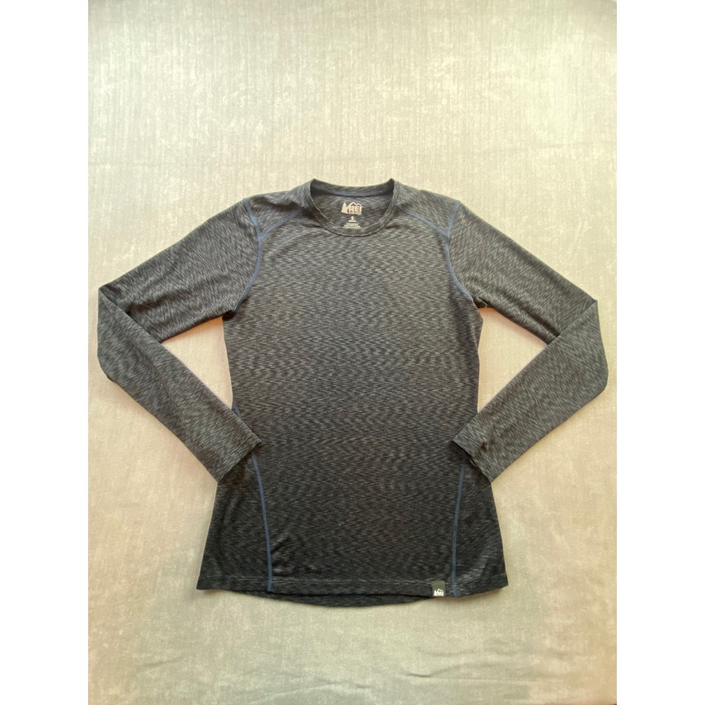 REI Co-op‎ Womens Small Gray Space Dye Long Sleeve Base Layer Hiking Top